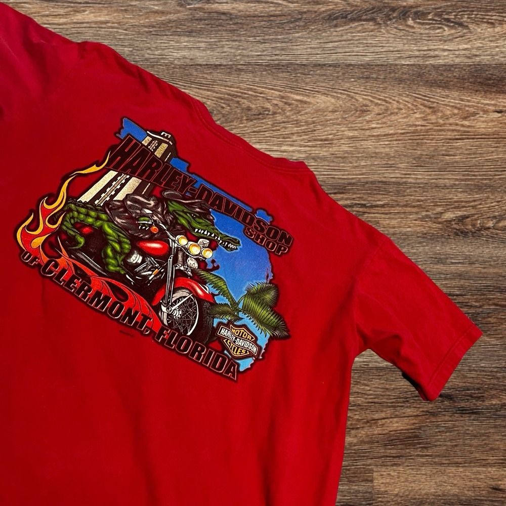 Y2K Harley Davidson Florida Alligator T Shirt 2002 XL - Picture 3 of 6